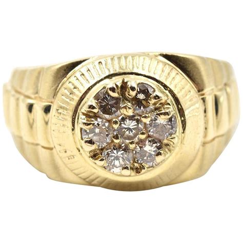 rolex ring si diamond|18k gold rolex rings.